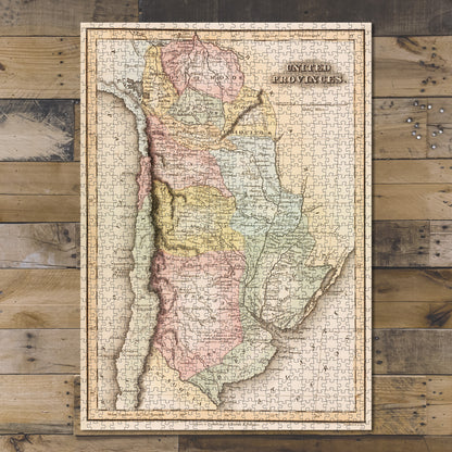 1000 Piece Jigsaw Puzzle 1823 Map | United Provinces Relief shown by hachures