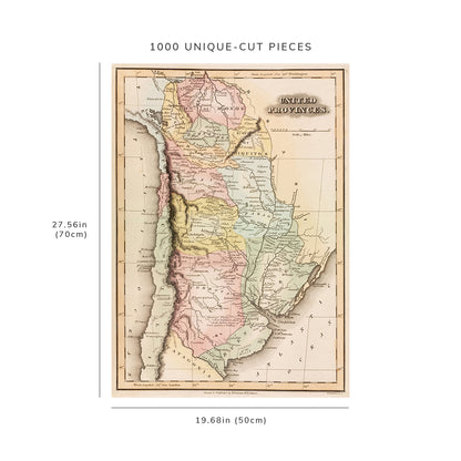 1000 Piece Jigsaw Puzzle: 1823 Map | United Provinces Relief shown by hachures