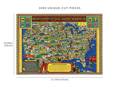 1000 piece puzzle - 1926 Map of Nineteenth annual convention of the National Association of Real Estate Boards | 1000 piece puzzle