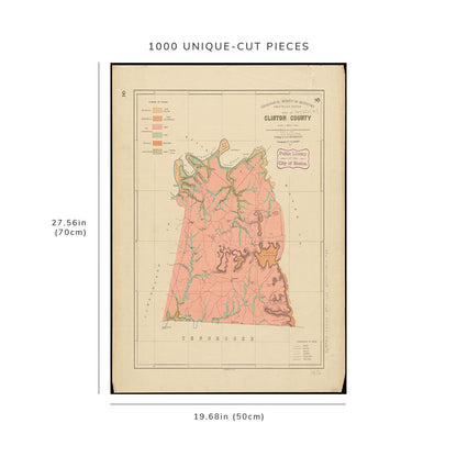 1000 Piece Jigsaw Puzzle: 1890 Map Kentucky | Clinton | of Clinton County Report