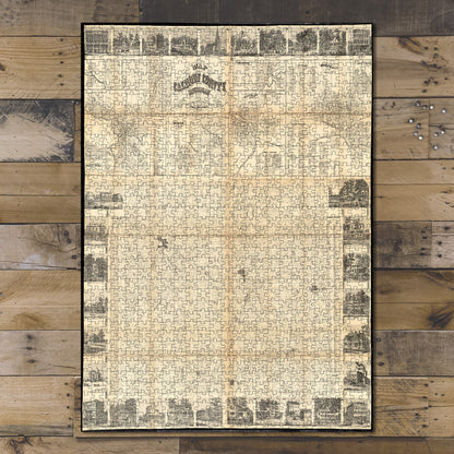 1000 Piece Jigsaw Puzzle 1858 Map Michigan | Calhoun | Battle Creek | Michigan of Calho