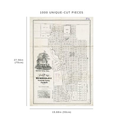 1000 Piece Jigsaw Puzzle: 1870–1879 Map | Plan of Humboldt, Humboldt County, Iowa