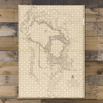 1000 Piece Jigsaw Puzzle 1874 Map South Dakota | Black Hills (mountain) of the Black Hi