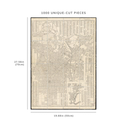 1000 Piece Jigsaw Puzzle: 1920 Map California | Los Angeles | Los Angeles Clason's