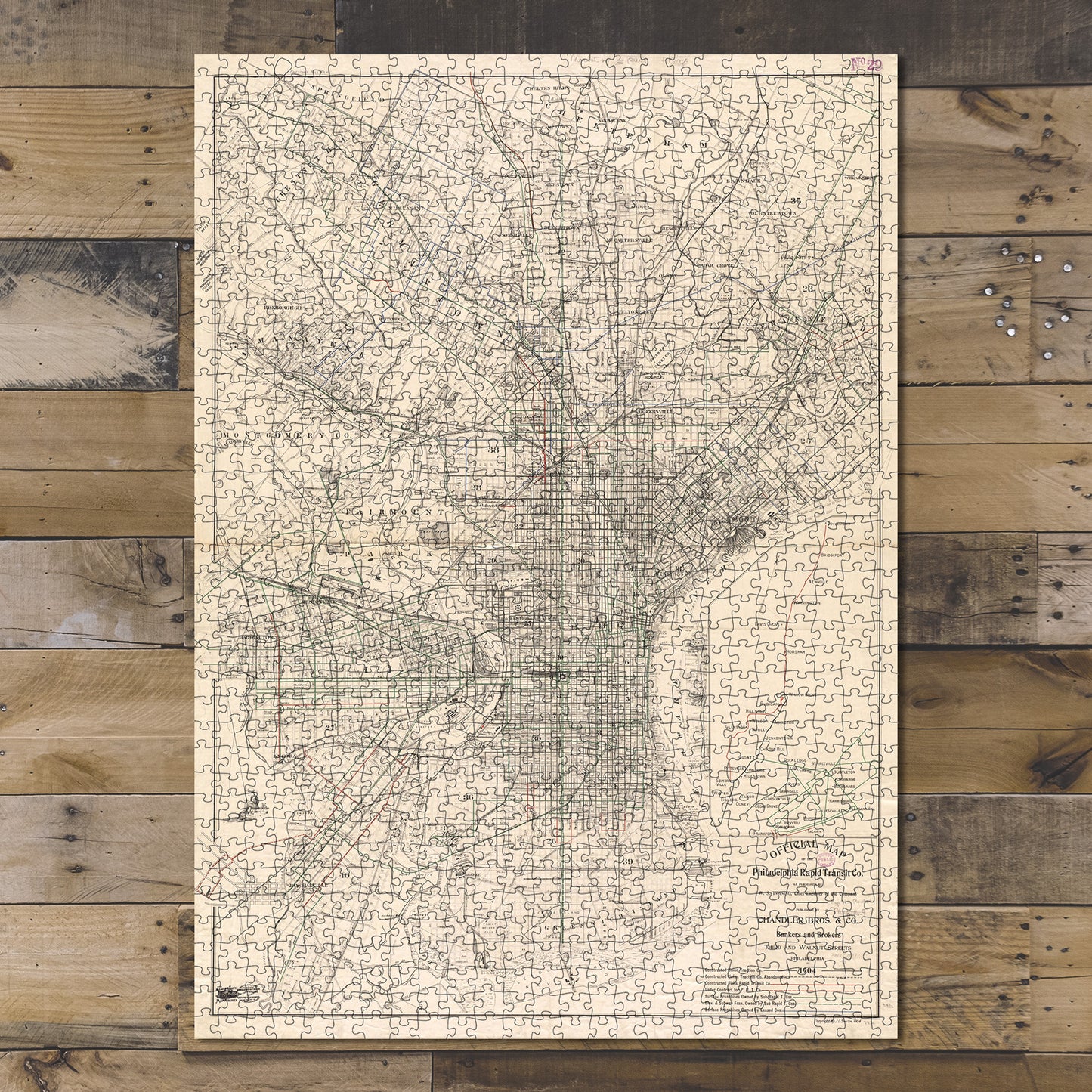 1000 Piece Jigsaw Puzzle 1904 Map Pennsylvania | Philadelphia | Philadelphia Official