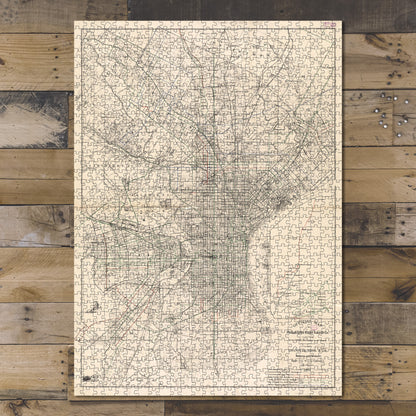 1000 Piece Jigsaw Puzzle 1904 Map Pennsylvania | Philadelphia | Philadelphia Official