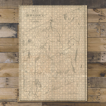 1000 Piece Jigsaw Puzzle 1832 Map | A map of the town of Holden 