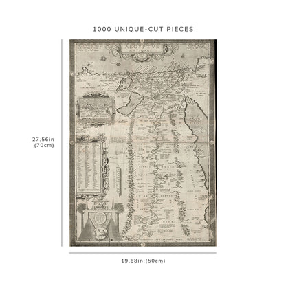 1000 Piece Jigsaw Puzzle: 1584 Map Egypt | Nile River Aegyptus Antiqua Collection
