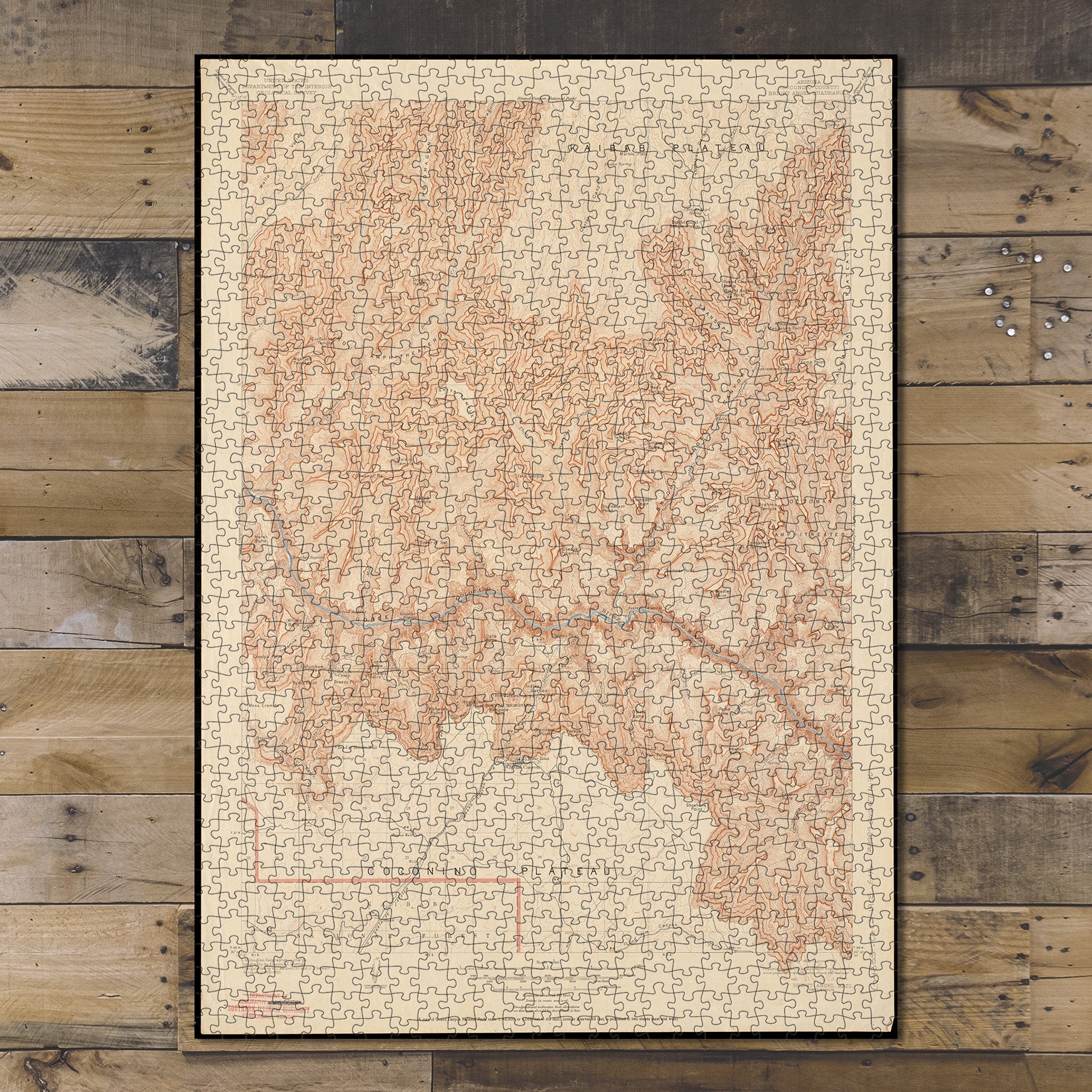1000 Piece Jigsaw Puzzle 1903 Map Arizona | Coconino | Arizona (Coconino County)