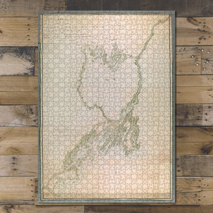1000 Piece Jigsaw Puzzle 1772 Map Maine A PLAN of the SEA COAST from CAPE ELIZABETH 