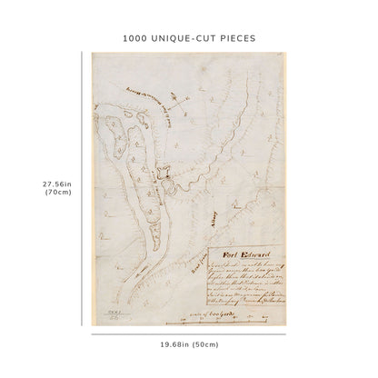 1000 Piece Jigsaw Puzzle: 1755 Map New York | Washington | Fort Edward