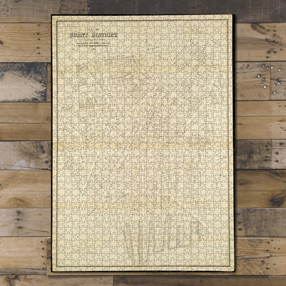 1000 Piece Jigsaw Puzzle 1876 Map Plan of burnt district by fire of Nov. 9th 