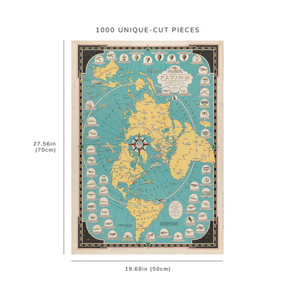 1000 piece puzzle - 1944 Map of the World | Birthday Present Gifts | Hand made | Fun Indoor Activity