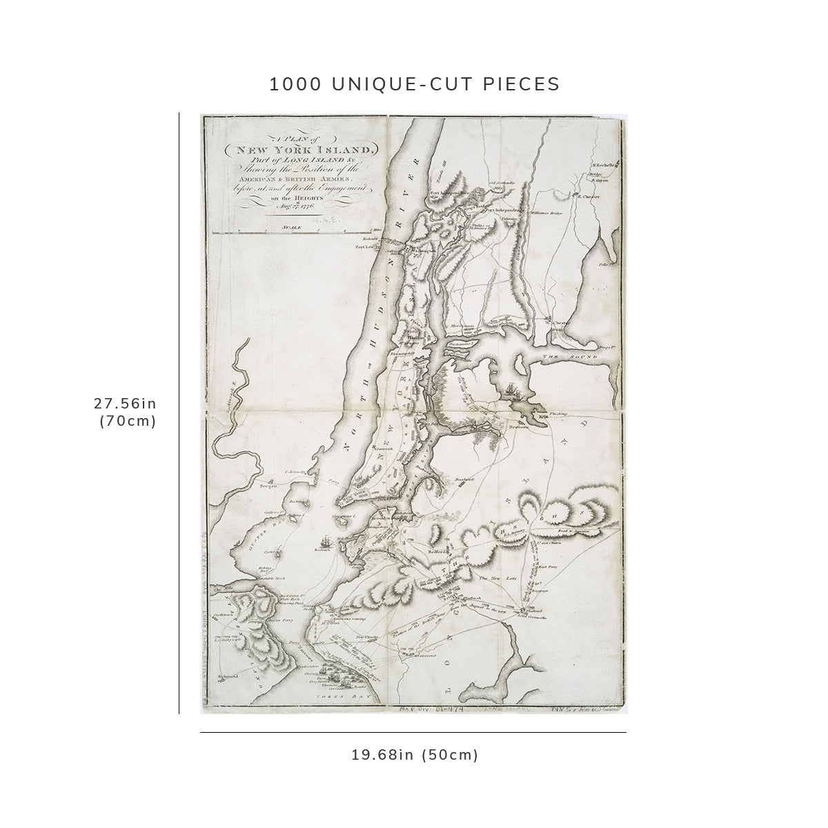 1000 Piece Jigsaw Puzzle: 1806 Map New York | New York | A plan of New York Island