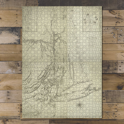 1000 Piece Jigsaw Puzzle 1777 Map New England | New York | Northeastern United States 