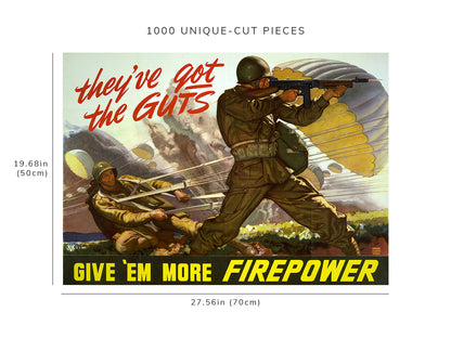 1000 piece puzzle - 1943 They've got, guts, Give em | World War | Birthday Present Gifts