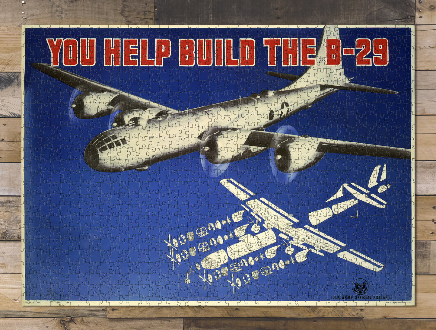 1000 piece puzzle 1945 You help build B-29 Birthday Present Gifts Family Entertainment