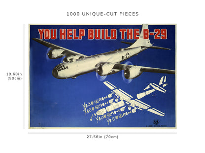 1000 piece puzzle - 1945 You help build | B-29 | Birthday Present Gifts | Family Entertainment