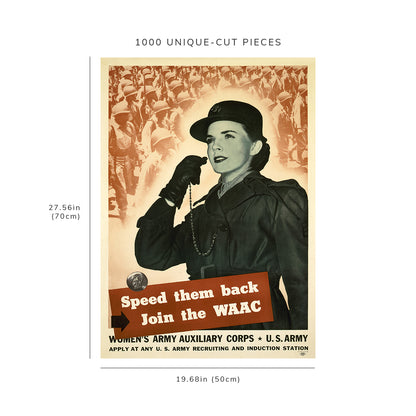 1000 piece puzzle - 1943 Speed them back | Join WAAC | Women's Army Auxiliary Corps