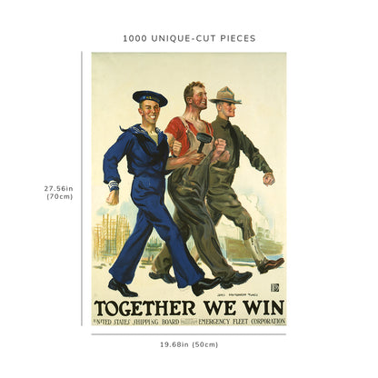1000 piece puzzle - 1915 Together We Win | World War | Family Entertainment | Jigsaw Puzzle Game for Adults