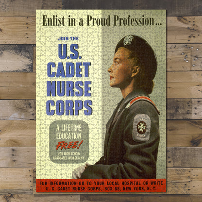1000 piece puzzle 1943 Enlist join, US Cadet Nurse Corps| 1000 piece adult jigsaw puzzle| Jigsaw Puzzle Game for Adults