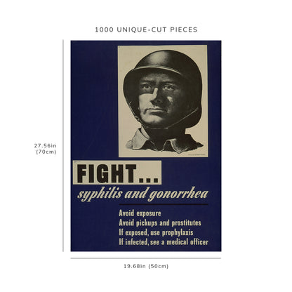 1000 piece puzzle - 1943 Fight syphilis, gonorrhea | R Riggs | Birthday Present Gifts
