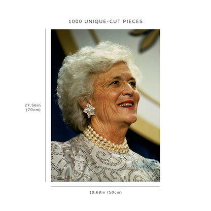 1000 piece puzzle - First Lady Barbara Bush, head-and-shoulders portrait facing right | Jigsaw Puzzle Game