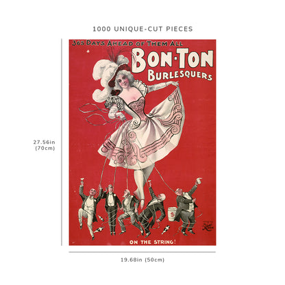 1000 piece puzzle - Bon Ton Burlesquers 365 days ahead of them all | Birthday Present Gifts | Hand made