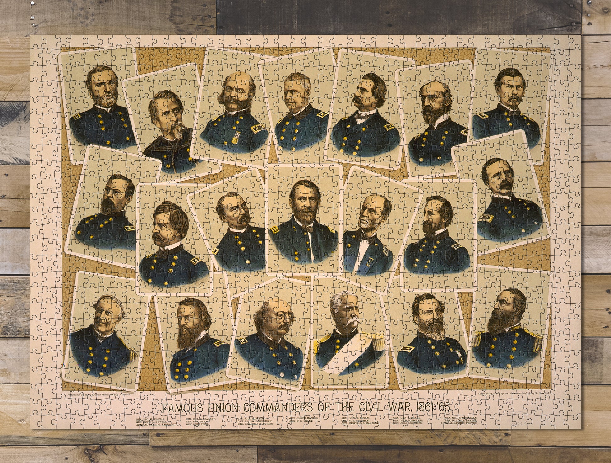 1000 piece puzzle Famous Union commanders of the Civil War 1861-'65 Birthday Present Gifts