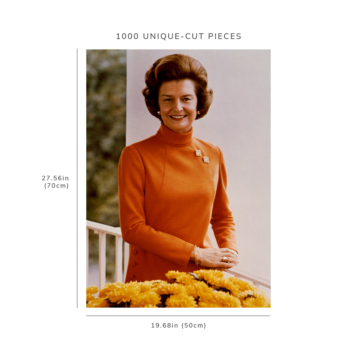 1000 piece puzzle - First Lady Betty Ford, half-length portrait, facing front | Birthday Present Gifts