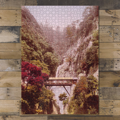 1000 piece puzzle 1890 Covered bridge Japan Jigsaw Puzzle Game for Adults Birthday Present Gifts