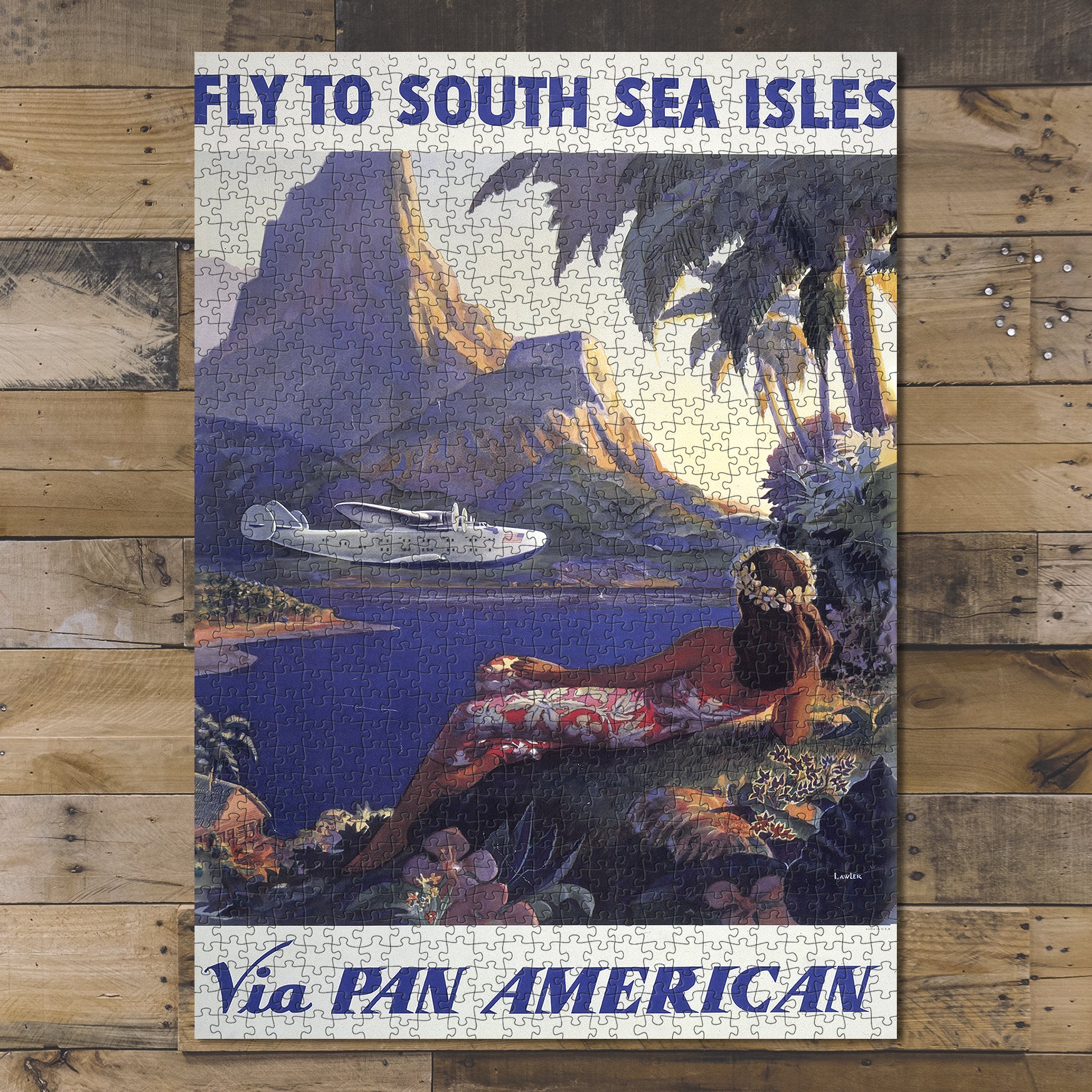 1000 piece puzzle Fly to South Sea isles via Pan American Family Entertainment