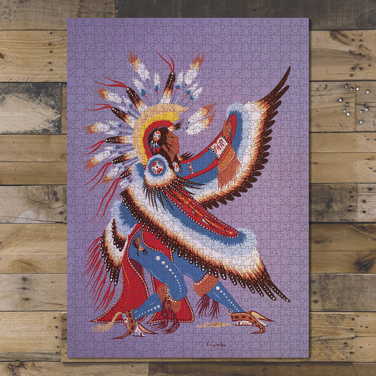 1000 piece puzzle 1952 Eagle dancer Indians Crumbo Family Entertainment