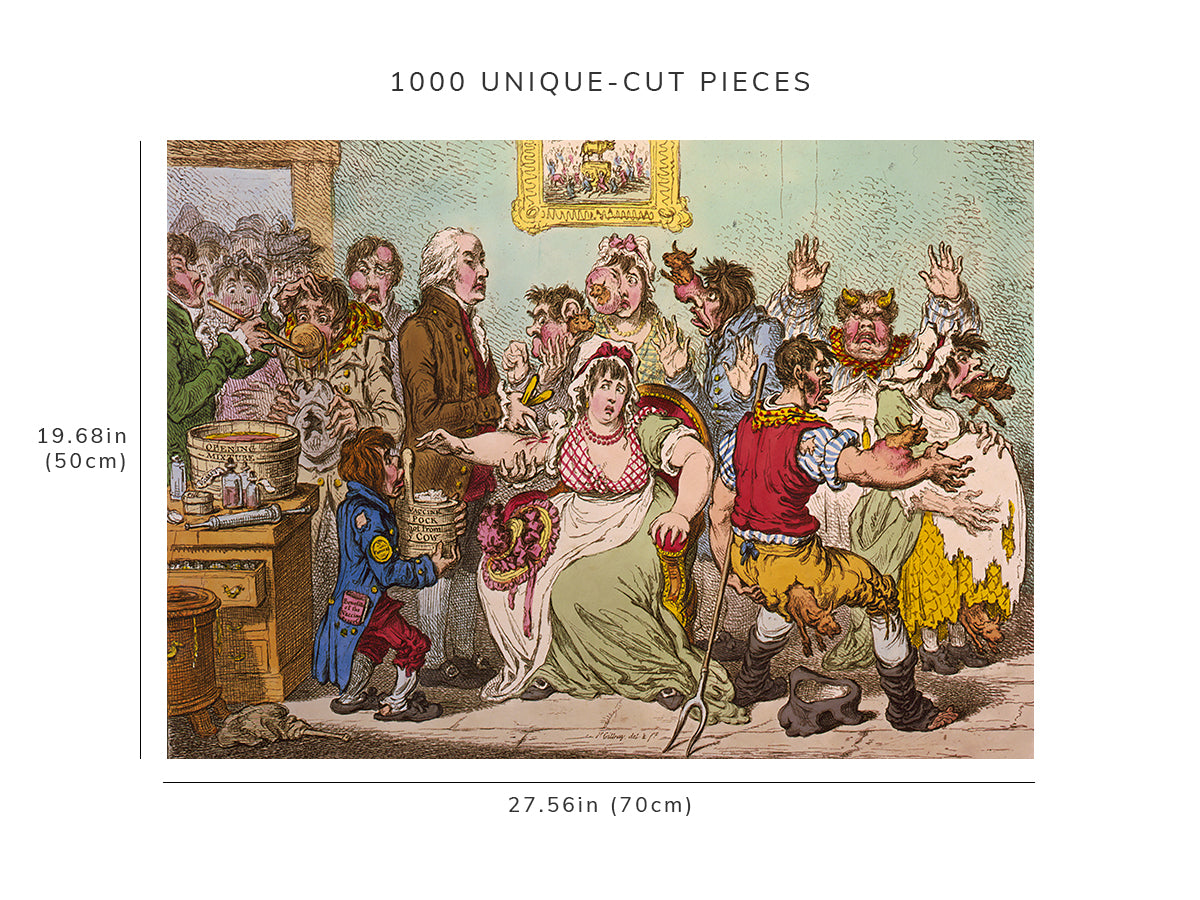 1000 piece puzzle - 1802 Caricature of Vaccination | Great Britain | Birthday Present Gifts