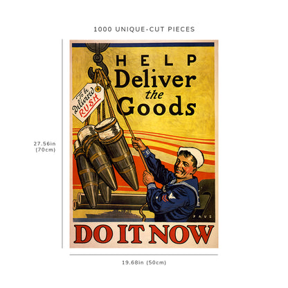 1000 piece puzzle - 1918 Help Deliver the Goods | Do it Now | World War | Jigsaw Puzzle Game for Adults