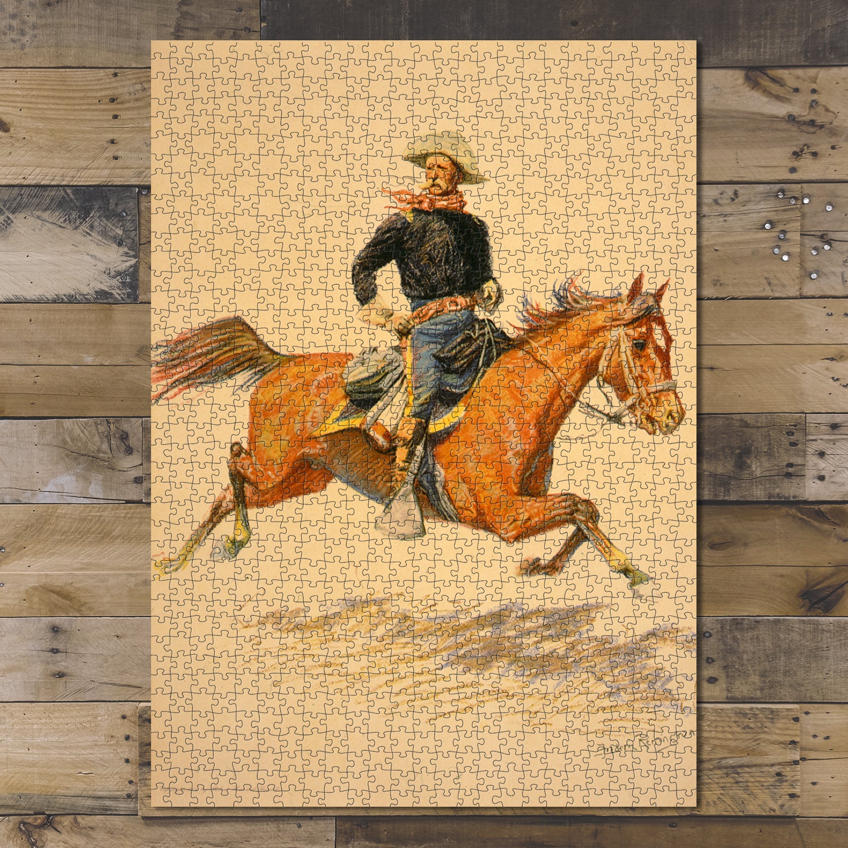 1000 piece puzzle A cavalry officer Jigsaw Puzzle Game for Adults Birthday Present Gifts