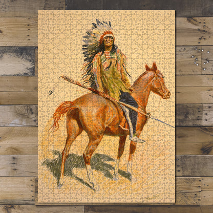 1000 piece puzzle A Sioux chief Family Entertainment Jigsaw Puzzle Game for Adults Unique Gift
