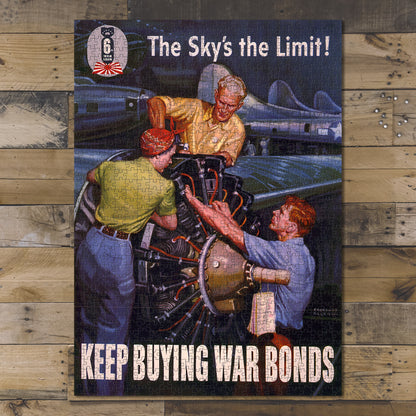 1000 piece puzzle The sky's the limit! Keep buying war bonds Family Entertainment