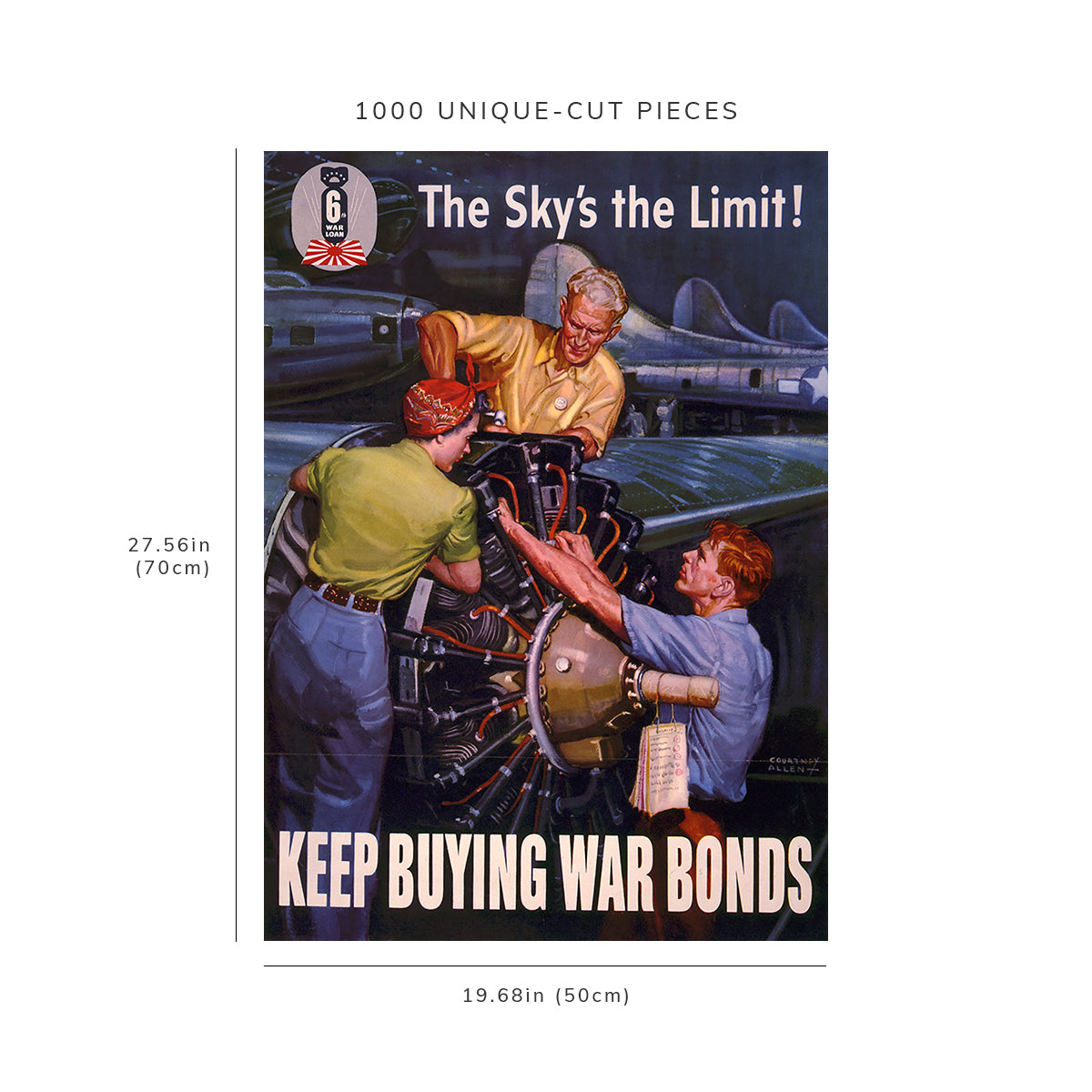 1000 piece puzzle - The sky's the limit! | Keep buying war bonds | Family Entertainment