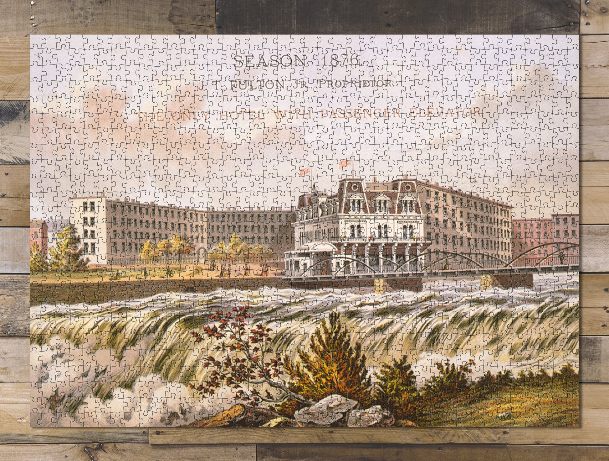 1000 piece puzzle International Hotel with new parlors on the rapids season 1876