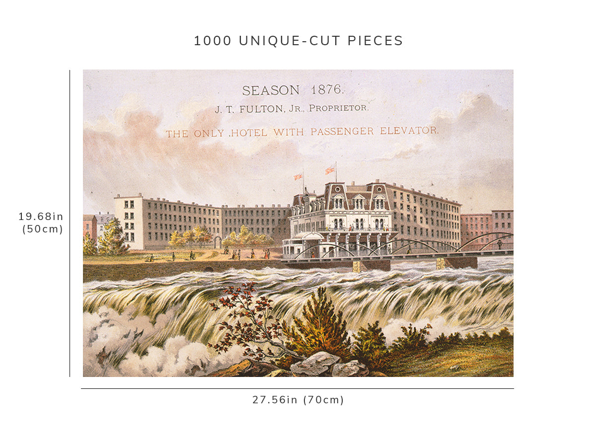1000 piece puzzle - International Hotel with new parlors on the rapids | season 1876