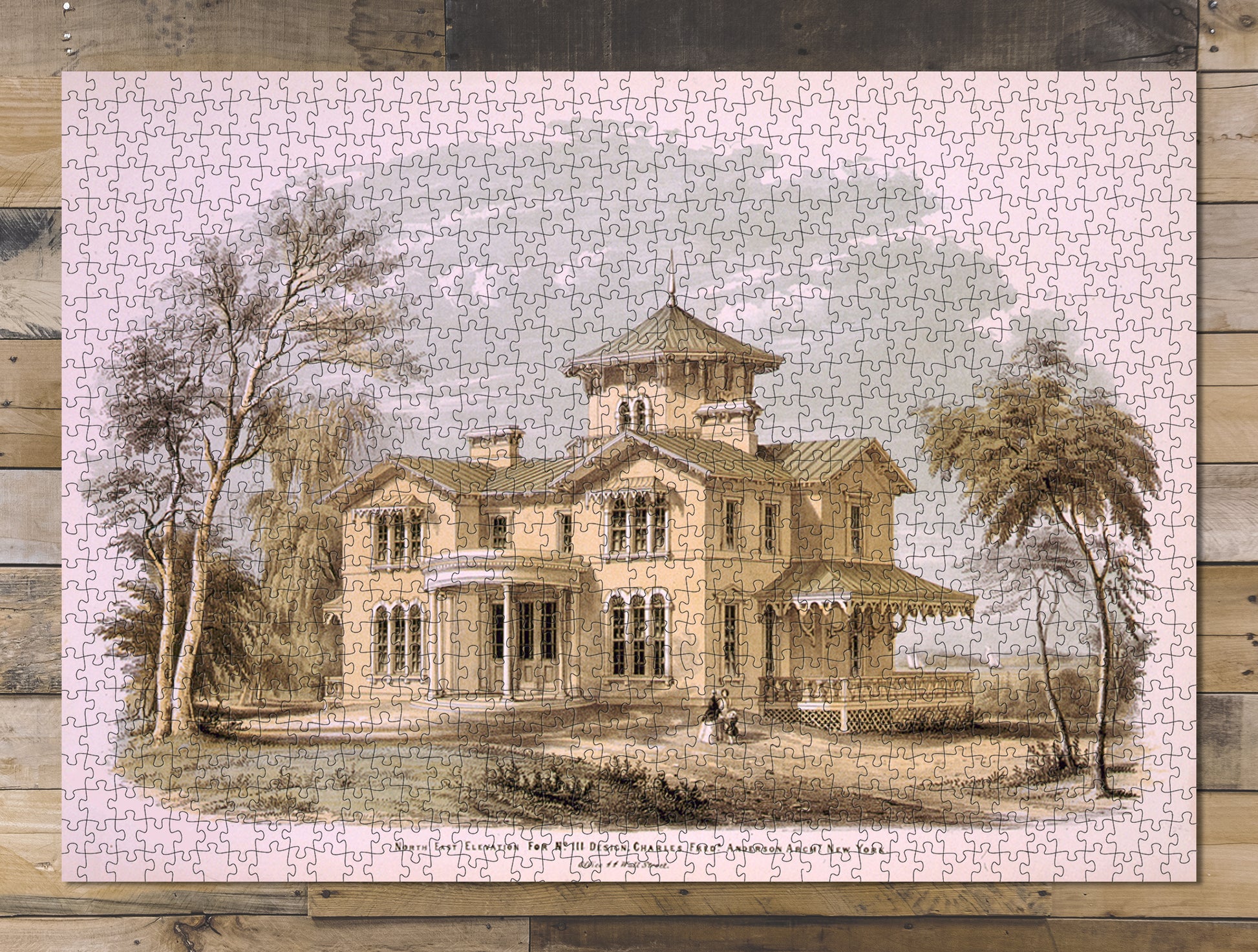 1000 piece puzzle North east elevation for No. III design New York Family Entertainment