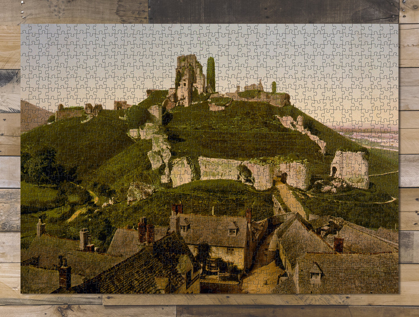 1000 piece puzzle Corfe Castle Birthday Present Gifts Family Entertainment Jigsaw games