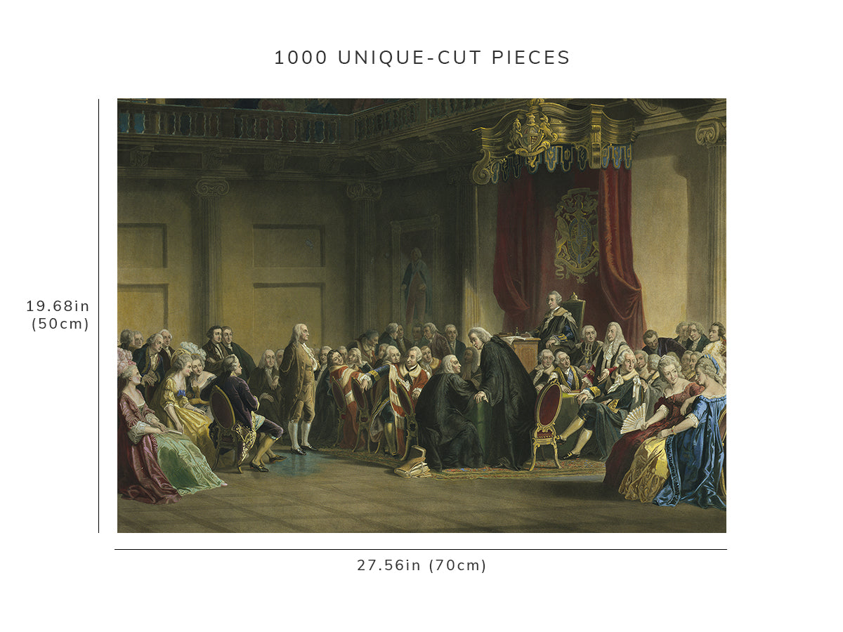 1000 piece puzzle - 1774 Franklin before the lord's council | Whitehall Chapel, London