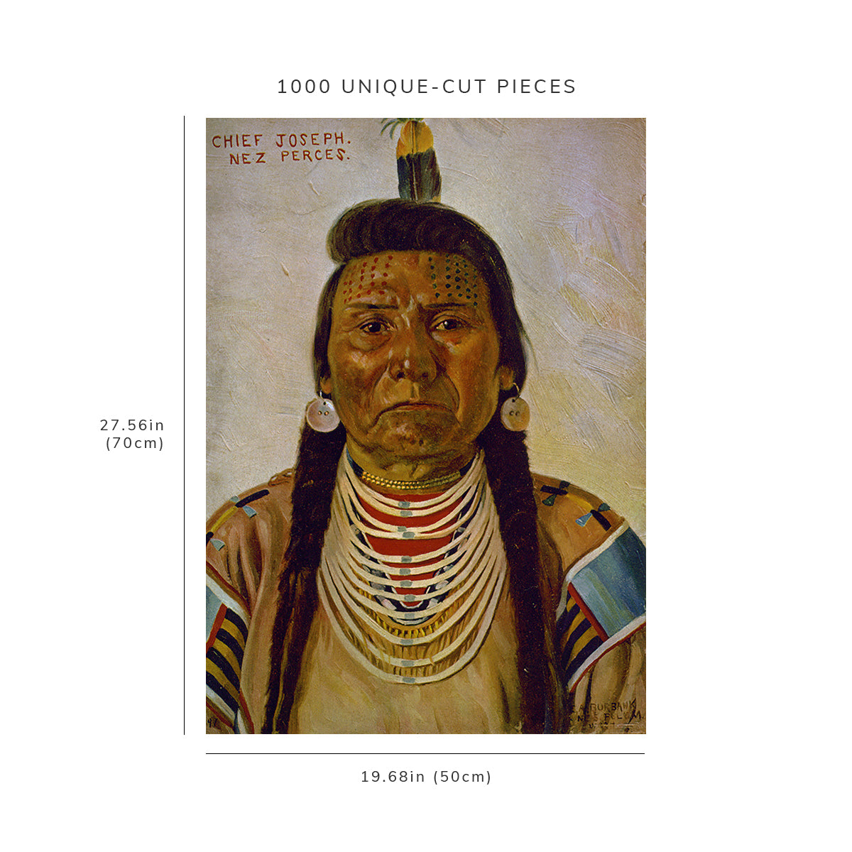 1000 piece puzzle - 1897 Chief Joseph | Nez Perce Chief | Jigsaw Puzzle Game for Adults