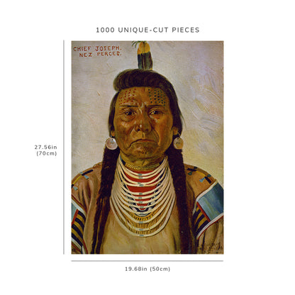 1000 piece puzzle - 1897 Chief Joseph | Nez Perce Chief | Jigsaw Puzzle Game for Adults