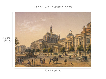 1000 piece puzzle - Vue du Palais de Justice, Paris, France | 1800-1850 | Birthday Present Gifts