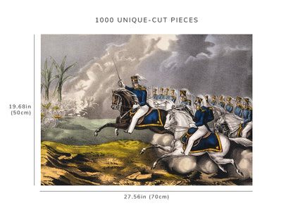 1000 piece puzzle - 1846 Brilliant Charge of Captain May | Battle of Resaca de la Palma | Mexican War