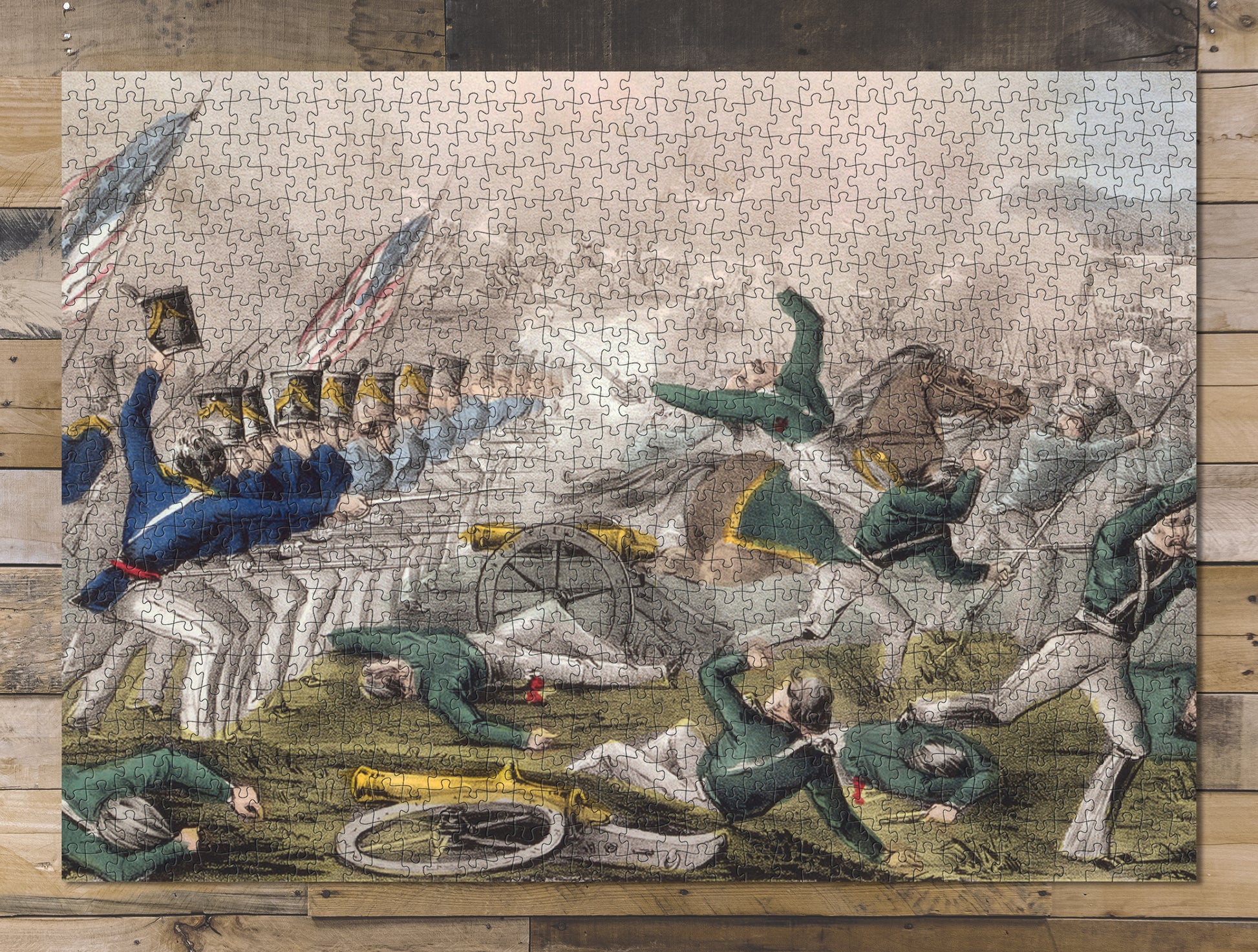 1000 piece puzzle Battle of Churubusco Fought near the city of Mexico 20th of August 1847