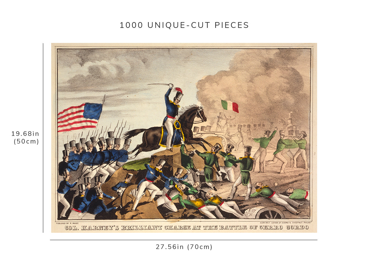 1000 piece puzzle - Col. Harney's brilliant charge at the Battle of Cerro Gordo | Family Entertainment